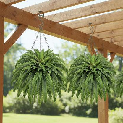 50" Fake Ferns Artificial Plants Large, 98 Artificial Ferns Outdoors Decor