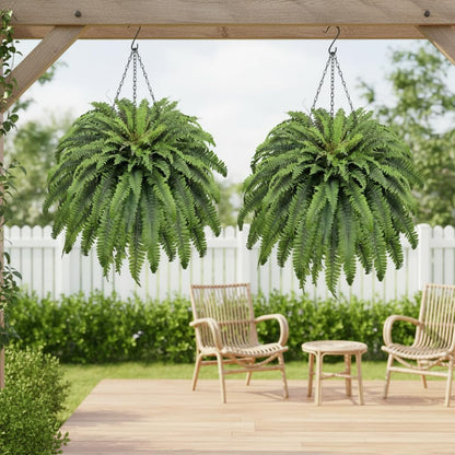 50" Fake Ferns Artificial Plants Large, 98 Artificial Ferns Outdoors Decor