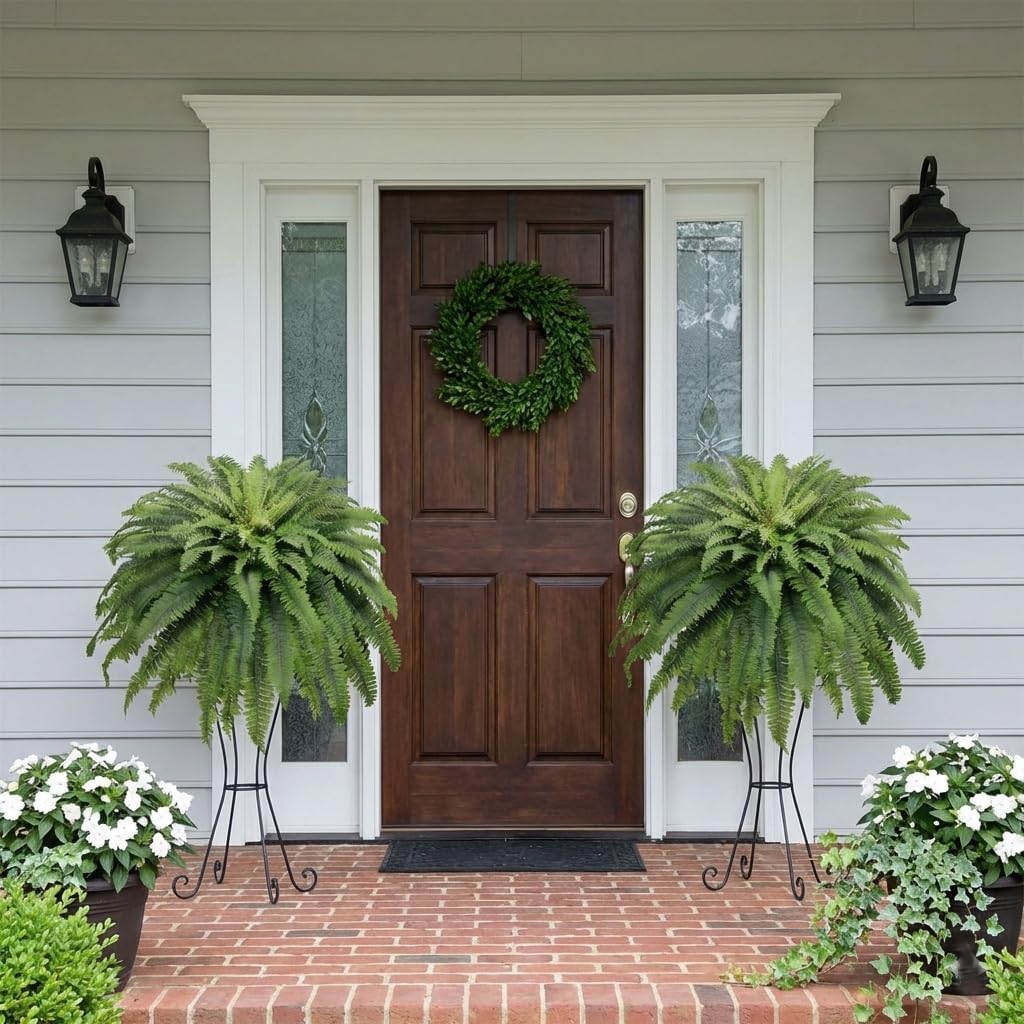 50" Fake Ferns Artificial Plants Large, 98 Artificial Ferns Outdoors Decor