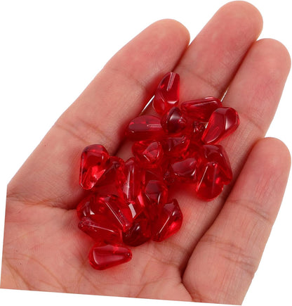 Simulated Pomegranate 100Pcs Red Decorative Fruit Beads for Home Kitchen Display and Food Photography Props