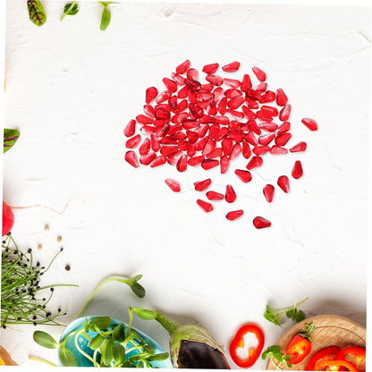 Simulated Pomegranate 100Pcs Red Decorative Fruit Beads for Home Kitchen Display and Food Photography Props