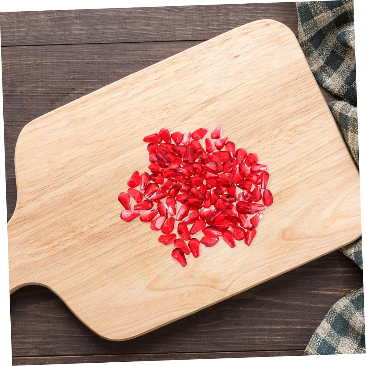 Simulated Pomegranate 100Pcs Red Decorative Fruit Beads for Home Kitchen Display and Food Photography Props