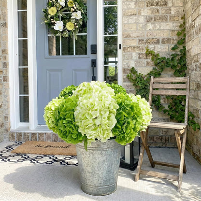 21" Real Touch White Hydrangea Artificial Flowers with Long Stem & Leaves, Full Latex Faux Hydrangea Flowers for Home Decor Party Floral Arrangements Wedding Bouquets Centerpieces