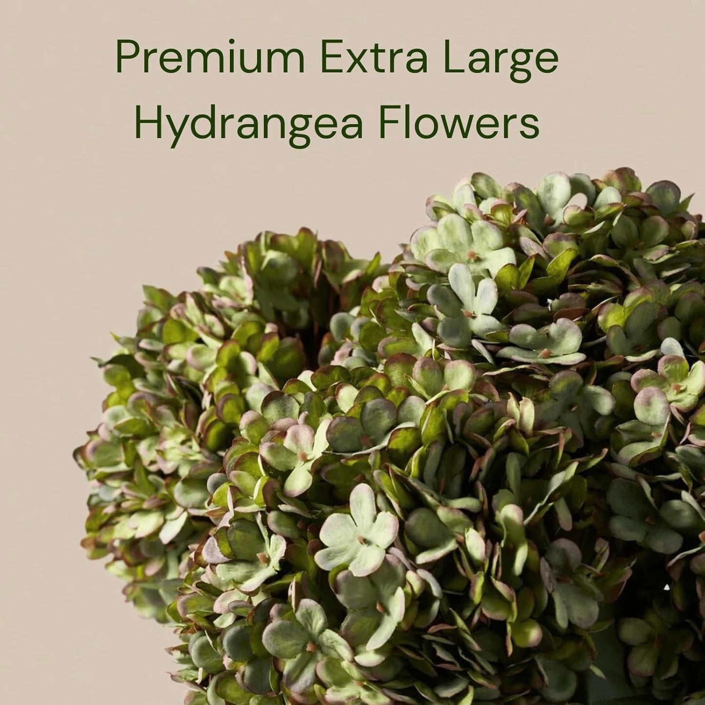 Real Touch White Faux Hydrangea And Eucalyptus Arrangement, Faux Floral Arrangements, Hyper Realistic Artificial Flowers, White Centerpieces For Kitchen Dining Coffee Table Decor (Vase Not Included)