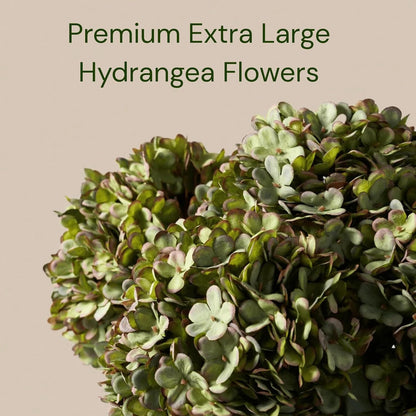 Real Touch White Faux Hydrangea And Eucalyptus Arrangement, Faux Floral Arrangements, Hyper Realistic Artificial Flowers, White Centerpieces For Kitchen Dining Coffee Table Decor (Vase Not Included)