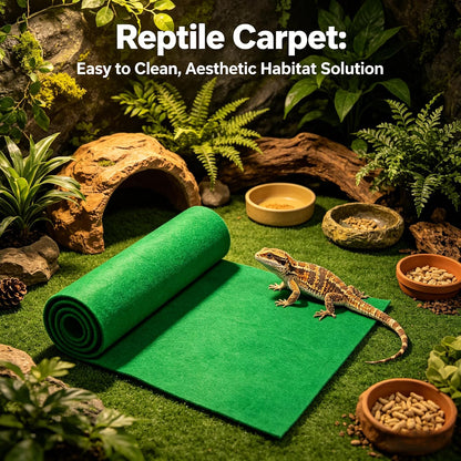 Forest Floor Turtle Bedding Reptile Carpet Mat for 30-65 Gallon Tanks