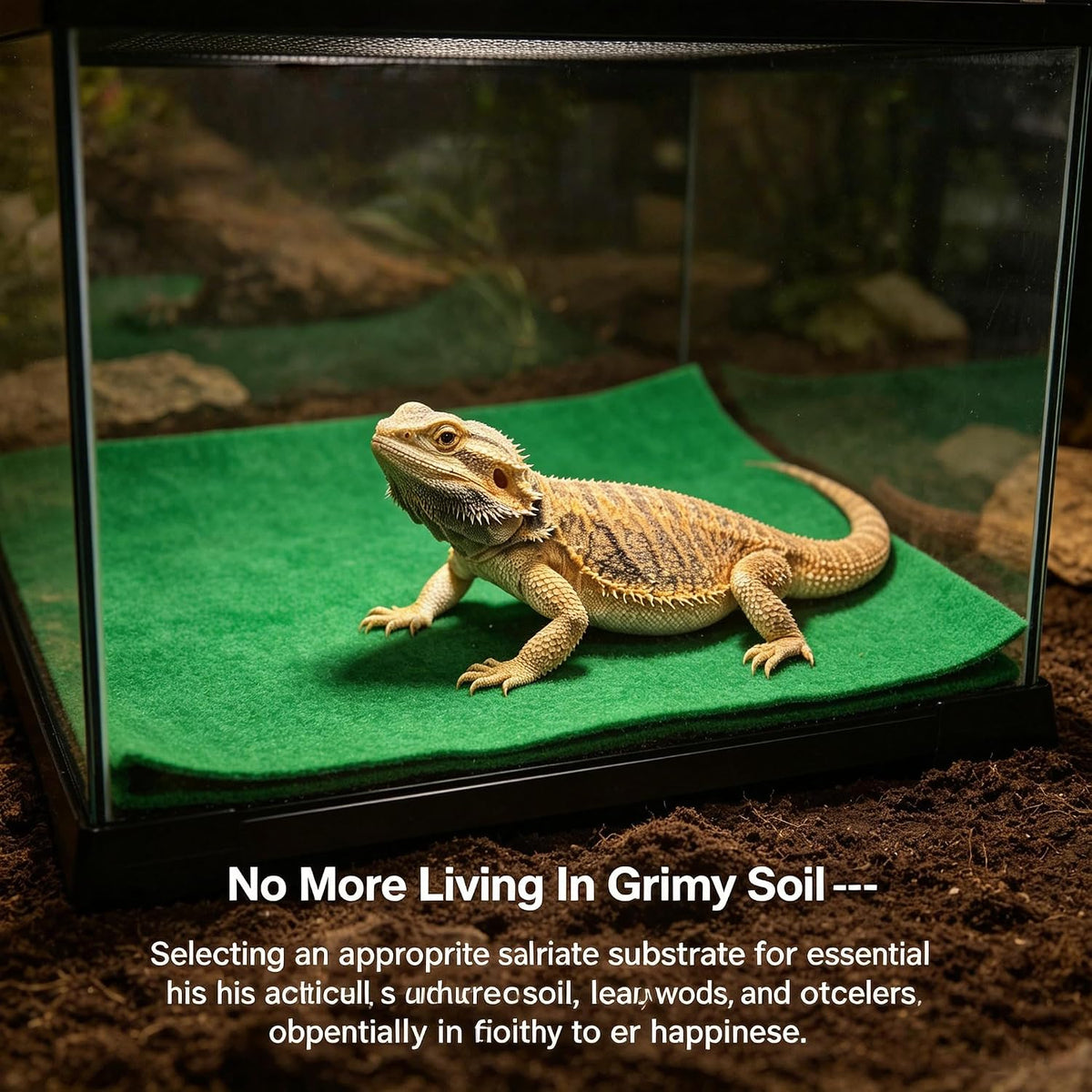 Forest Floor Turtle Bedding Reptile Carpet Mat for 30-65 Gallon Tanks