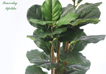 Artificial Fiddle Leaf Fig Tree 5ft - Fig Tree Artificial,Faux Fiddle Leaf Fig Tree with Realistic Resin Trunk & Stable Planter, Artificial Fig Tree Plant for Home Office Decor, Artificial Ficus Tree