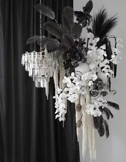 Faux Pampas Grass Decor 17" Handmade Flower Boho Decor Beige