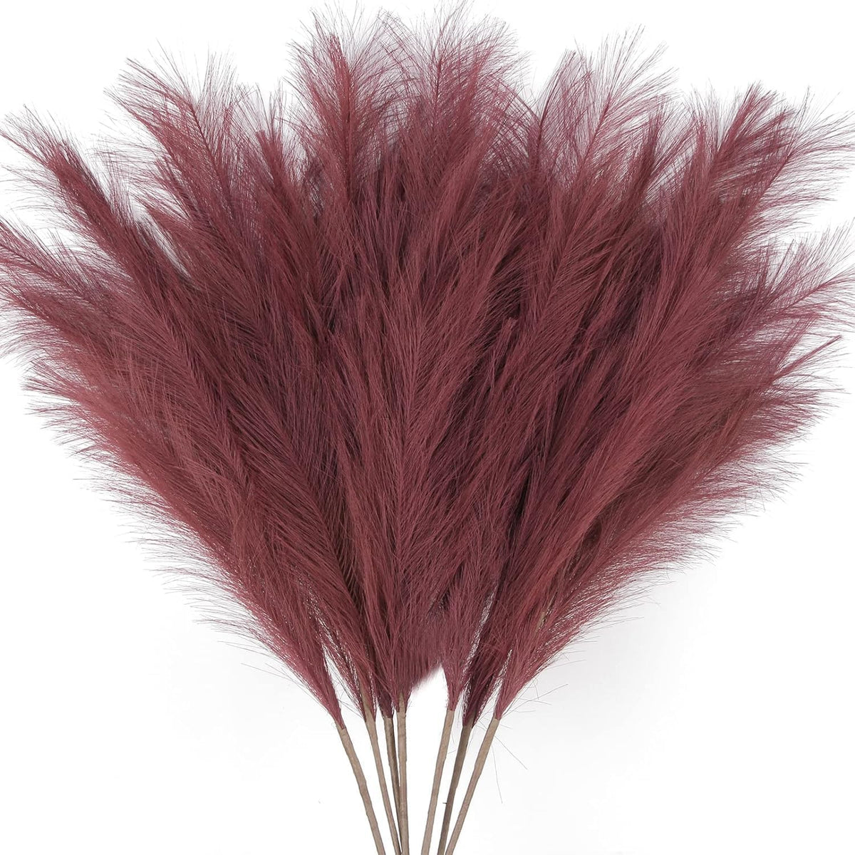 Faux Pampas Grass Decor 17" Handmade Flower Boho Decor Beige