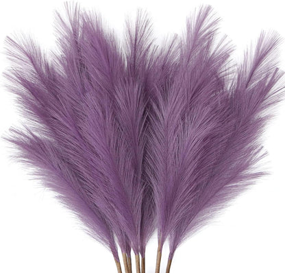 Faux Pampas Grass Decor 17" Handmade Flower Boho Decor Beige