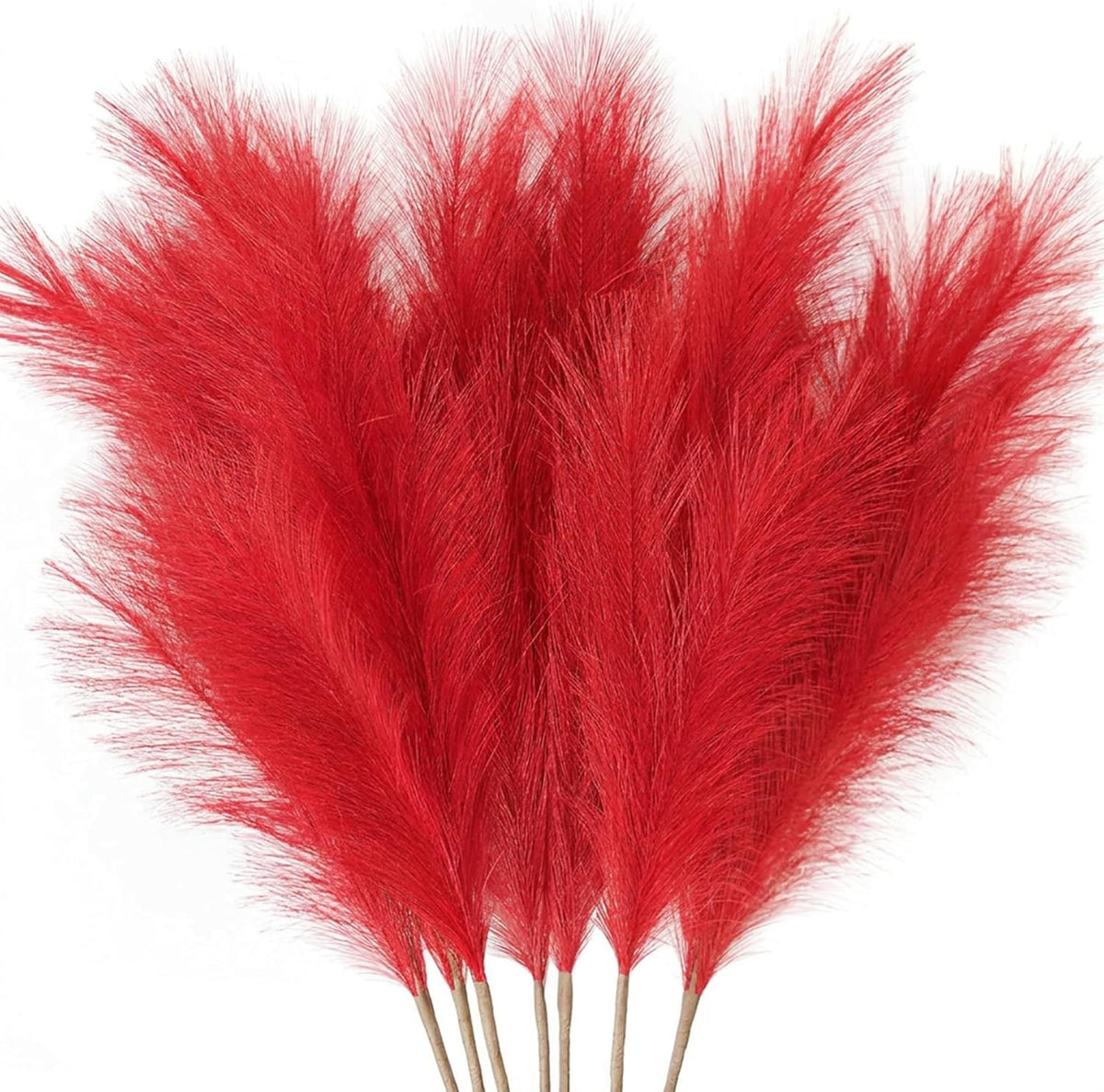 Faux Pampas Grass Decor 17" Handmade Flower Boho Decor Beige