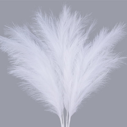 Faux Pampas Grass Decor 17" Handmade Flower Boho Decor Beige