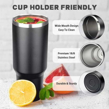 20 oz Tumbler with Lids and Straws, Stainless Steel Insulated Coffee Tumbler, Double Wall Vacuum Insulated Travel Mug Cup, Leakproof Thermal Coffee Cup for Hot and Cold Drinks (Yellow)
