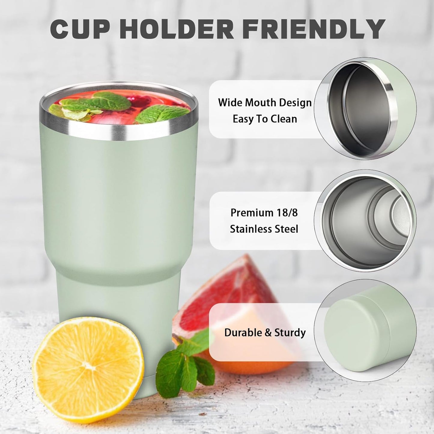 20 oz Tumbler with Lids and Straws, Stainless Steel Insulated Coffee Tumbler, Double Wall Vacuum Insulated Travel Mug Cup, Leakproof Thermal Coffee Cup for Hot and Cold Drinks (Yellow)