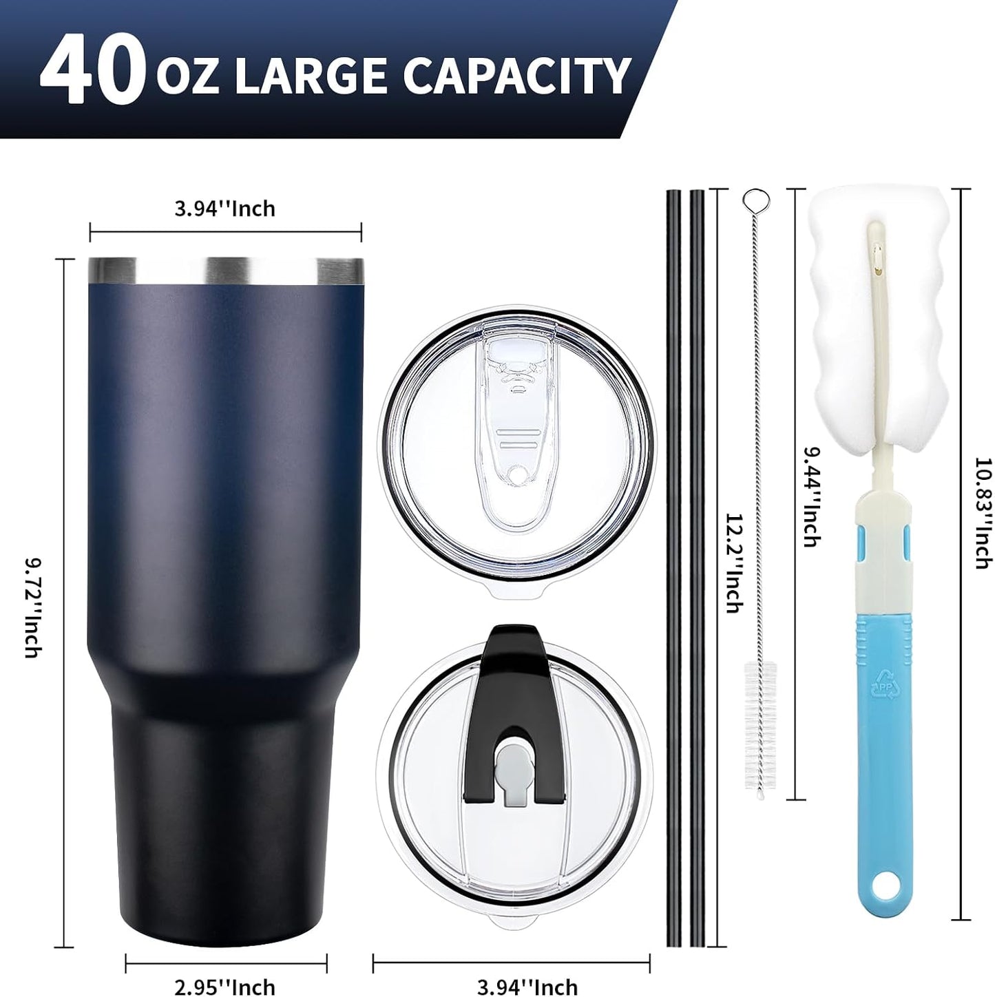 20 oz Tumbler with Lids and Straws, Stainless Steel Insulated Coffee Tumbler, Double Wall Vacuum Insulated Travel Mug Cup, Leakproof Thermal Coffee Cup for Hot and Cold Drinks (Yellow)