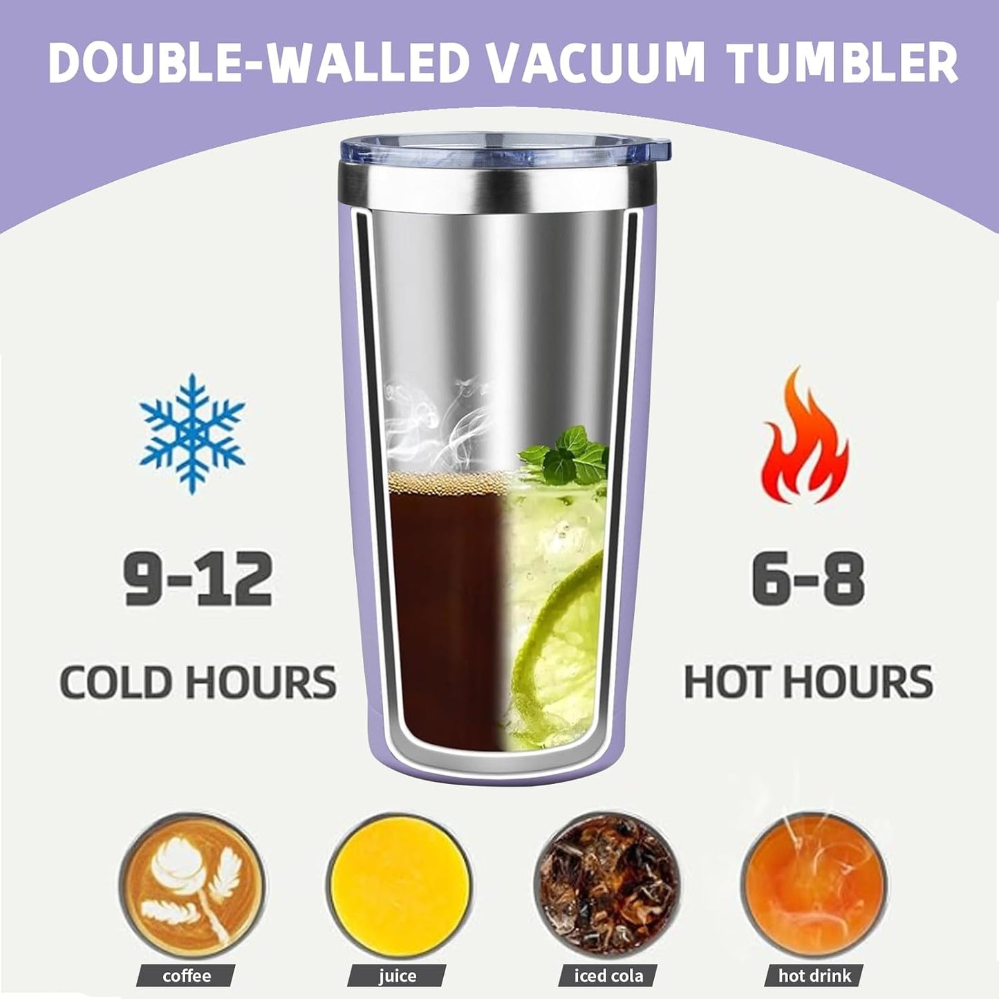 20 oz Tumbler with Lids and Straws, Stainless Steel Insulated Coffee Tumbler, Double Wall Vacuum Insulated Travel Mug Cup, Leakproof Thermal Coffee Cup for Hot and Cold Drinks (Yellow)