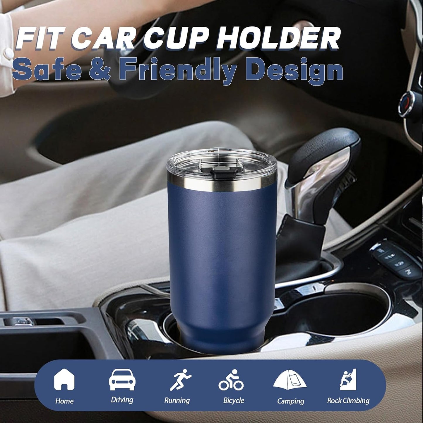 20 oz Tumbler with Lids and Straws, Stainless Steel Insulated Coffee Tumbler, Double Wall Vacuum Insulated Travel Mug Cup, Leakproof Thermal Coffee Cup for Hot and Cold Drinks (Yellow)