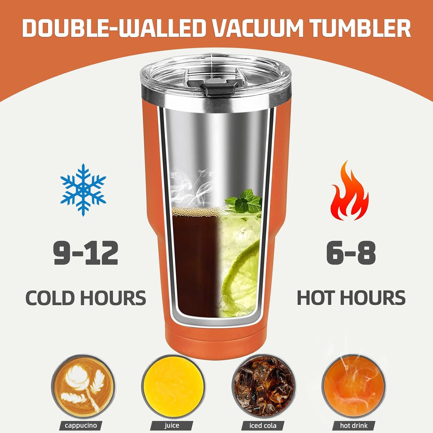 20 oz Tumbler with Lids and Straws, Stainless Steel Insulated Coffee Tumbler, Double Wall Vacuum Insulated Travel Mug Cup, Leakproof Thermal Coffee Cup for Hot and Cold Drinks (Yellow)