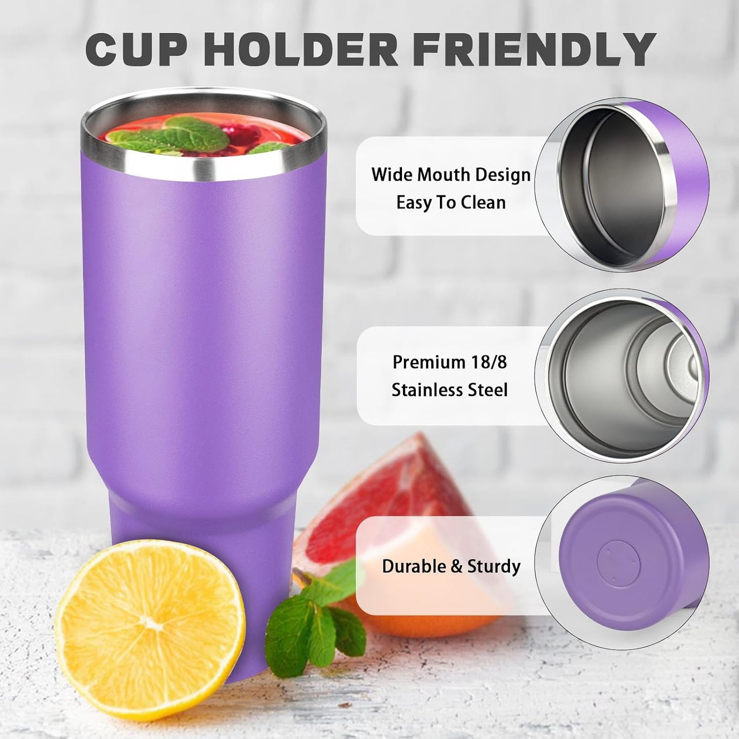 20 oz Tumbler with Lids and Straws, Stainless Steel Insulated Coffee Tumbler, Double Wall Vacuum Insulated Travel Mug Cup, Leakproof Thermal Coffee Cup for Hot and Cold Drinks (Yellow)