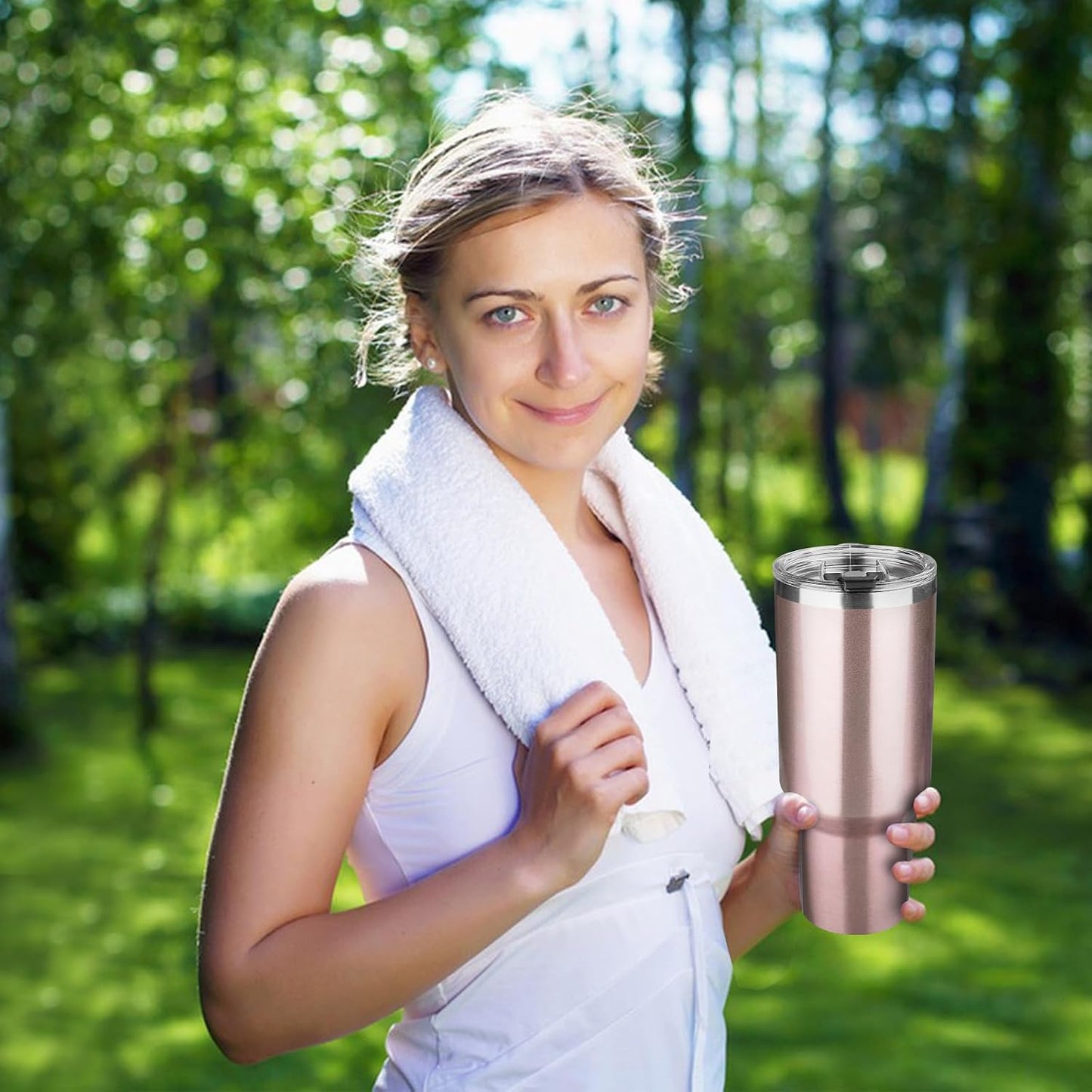 20 oz Tumbler with Lids and Straws, Stainless Steel Insulated Coffee Tumbler, Double Wall Vacuum Insulated Travel Mug Cup, Leakproof Thermal Coffee Cup for Hot and Cold Drinks (Yellow)