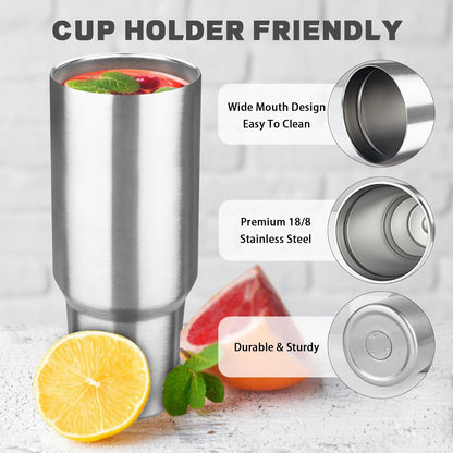 20 oz Tumbler with Lids and Straws, Stainless Steel Insulated Coffee Tumbler, Double Wall Vacuum Insulated Travel Mug Cup, Leakproof Thermal Coffee Cup for Hot and Cold Drinks (Yellow)