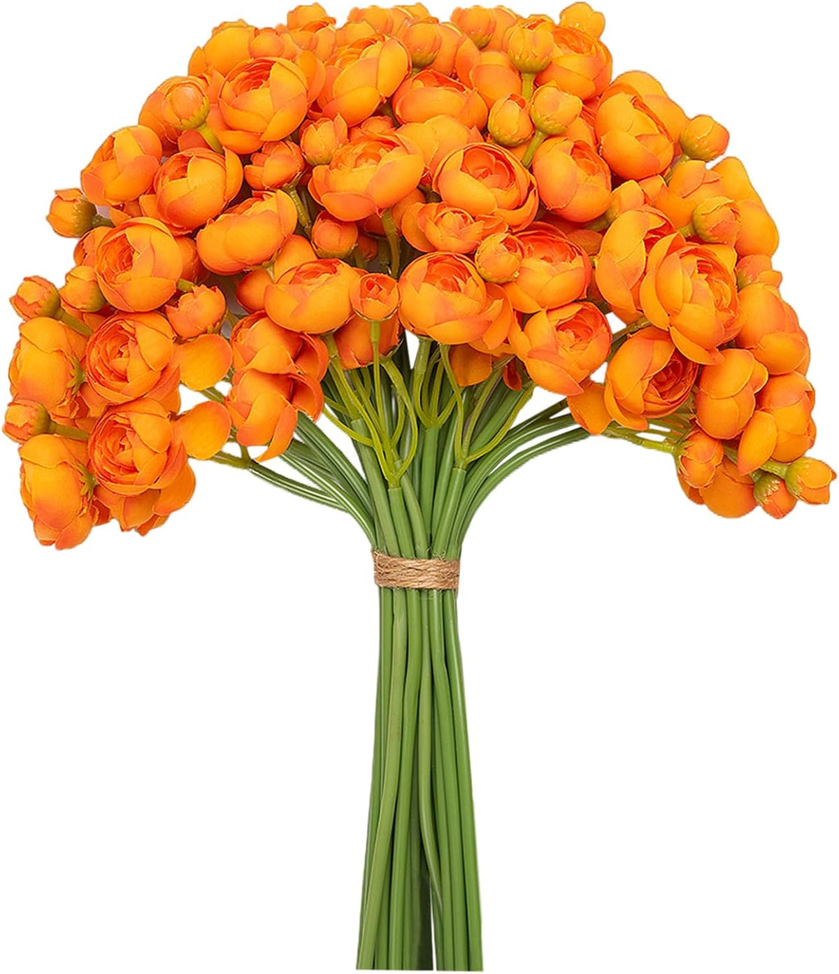 32Pcs Orange Ranunculus Artificial Flowers for DIY Home Wedding