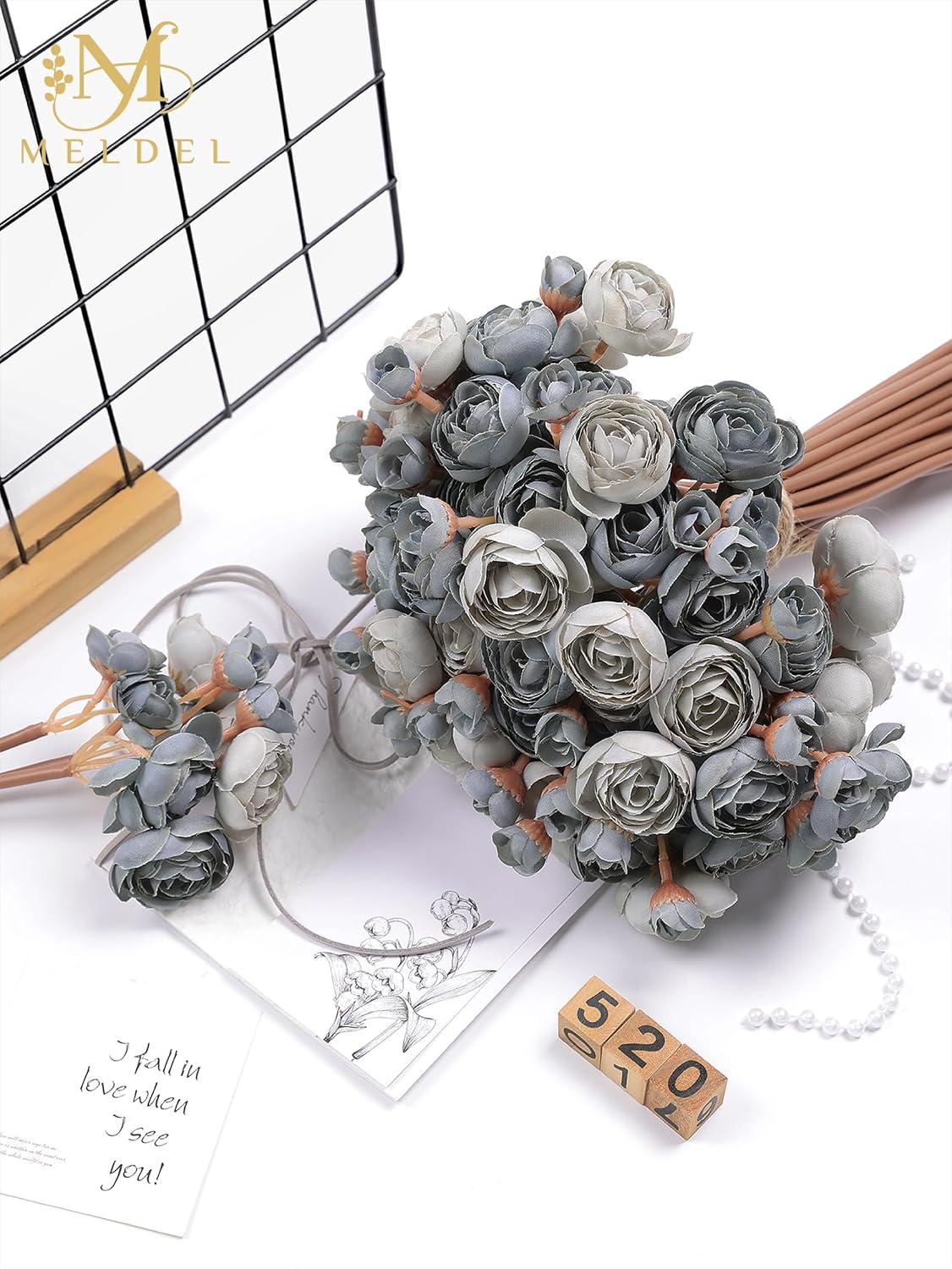 32Pcs Orange Ranunculus Artificial Flowers for DIY Home Wedding