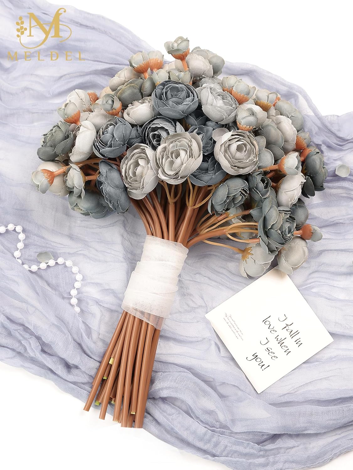 32Pcs Orange Ranunculus Artificial Flowers for DIY Home Wedding