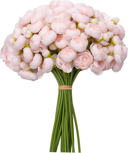 32Pcs Orange Ranunculus Artificial Flowers for DIY Home Wedding