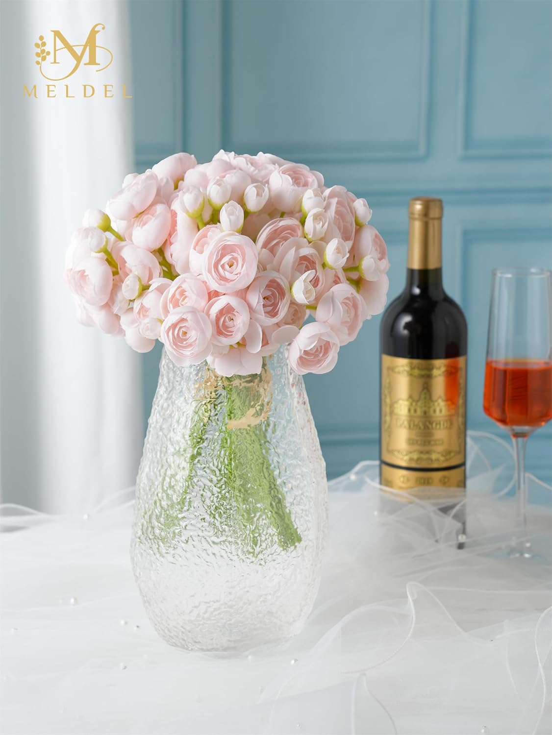 32Pcs Orange Ranunculus Artificial Flowers for DIY Home Wedding
