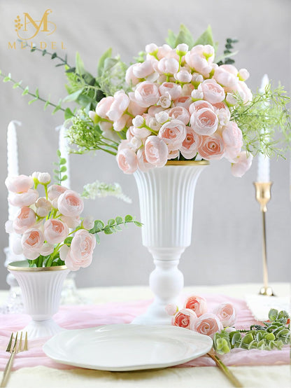 32Pcs Orange Ranunculus Artificial Flowers for DIY Home Wedding