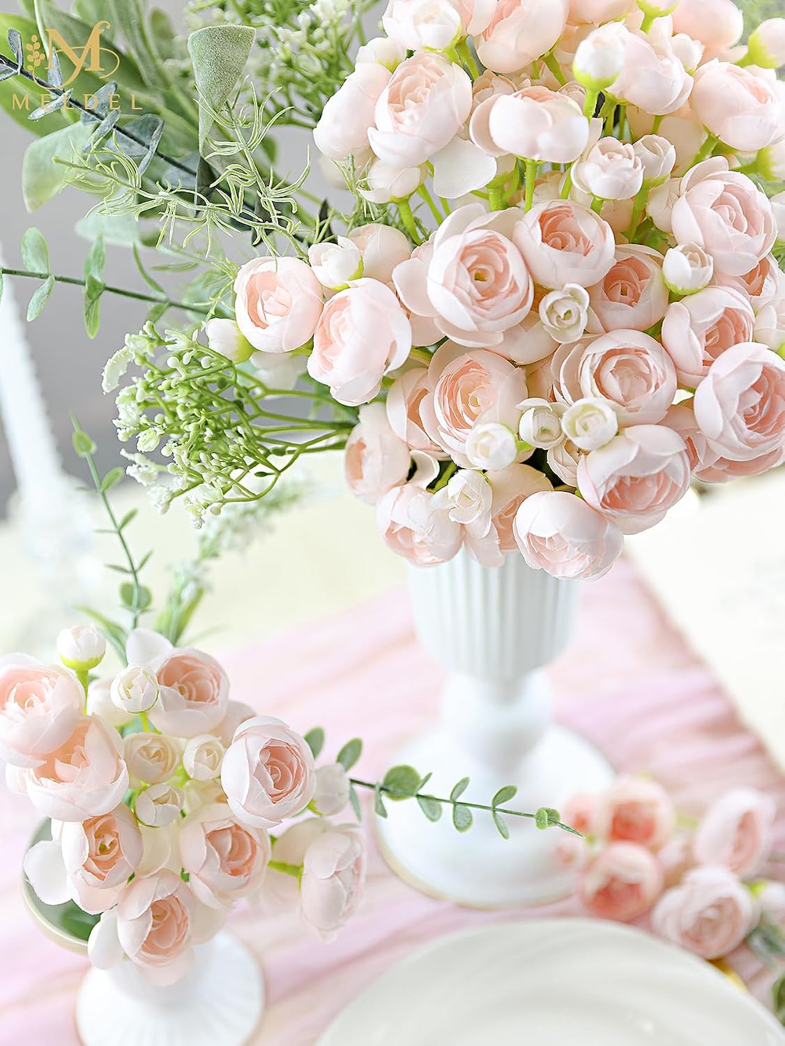 32Pcs Orange Ranunculus Artificial Flowers for DIY Home Wedding