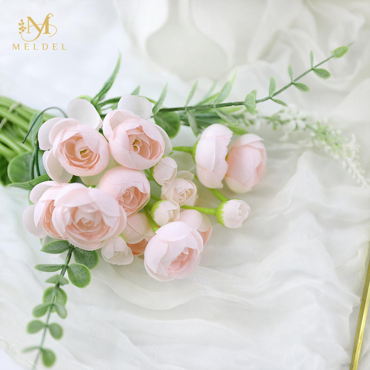 32Pcs Orange Ranunculus Artificial Flowers for DIY Home Wedding