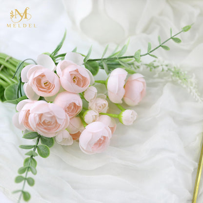 32Pcs Orange Ranunculus Artificial Flowers for DIY Home Wedding