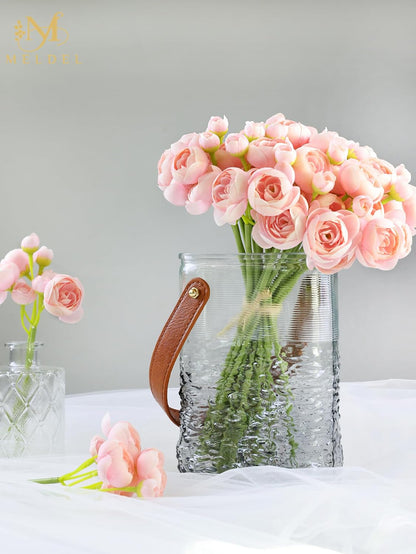 32Pcs Orange Ranunculus Artificial Flowers for DIY Home Wedding