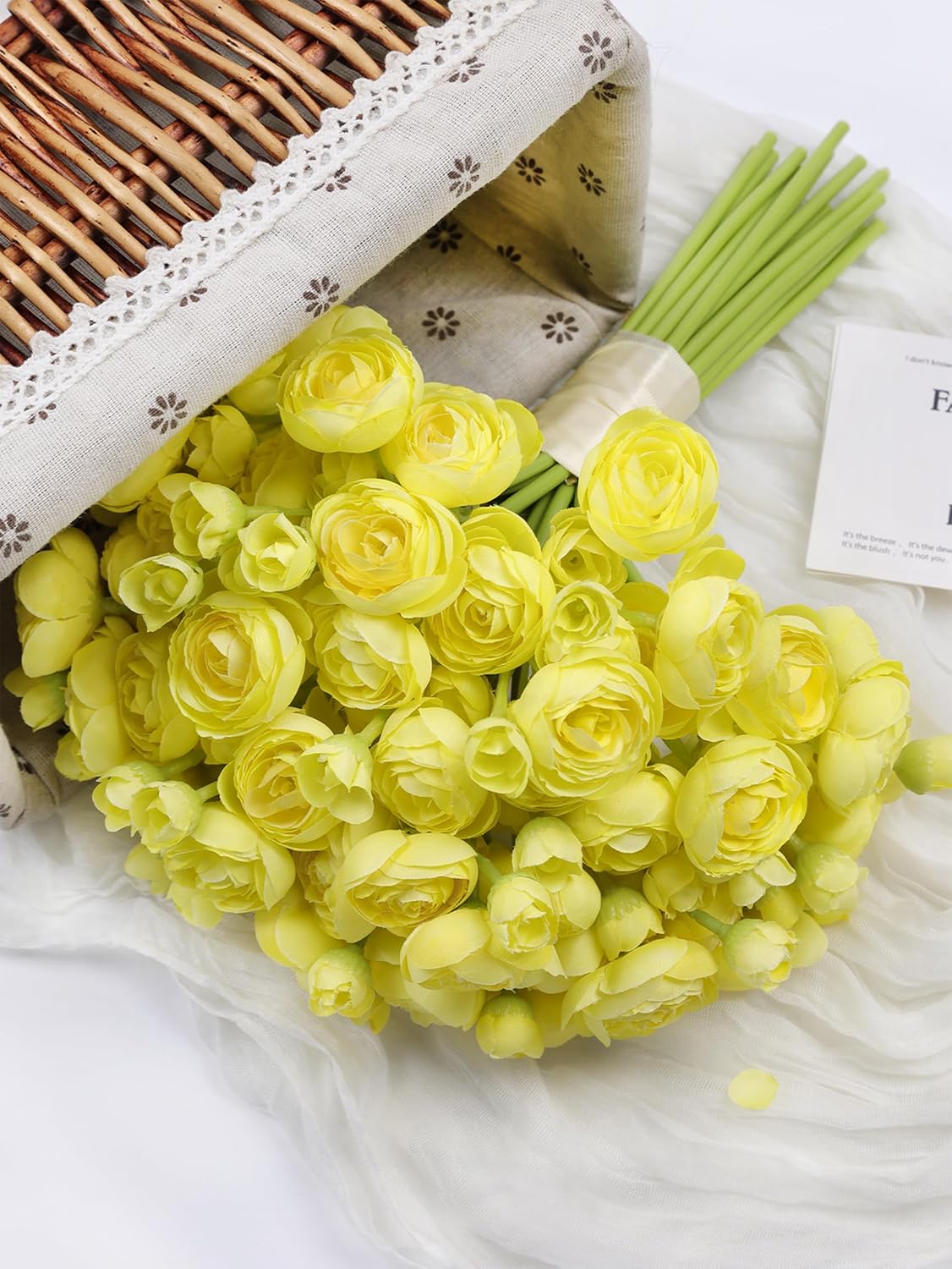 32Pcs Orange Ranunculus Artificial Flowers for DIY Home Wedding