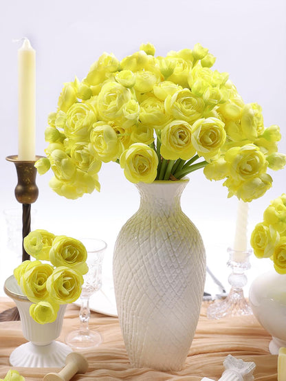 32Pcs Orange Ranunculus Artificial Flowers for DIY Home Wedding