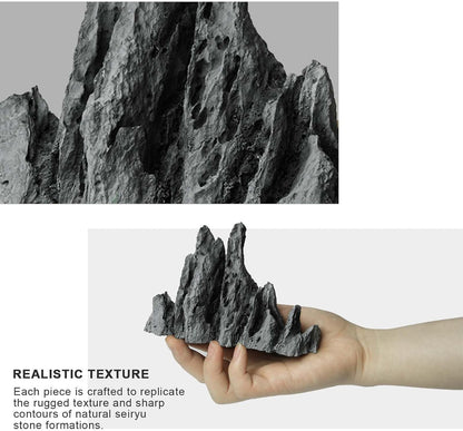Aquarium Rocks Aquascaping, Micro Resin Seiryu Rock for Aquascaping