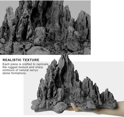 Aquarium Rocks Aquascaping, Micro Resin Seiryu Rock for Aquascaping