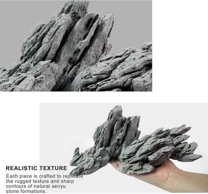 Aquarium Rocks Aquascaping, Micro Resin Seiryu Rock for Aquascaping
