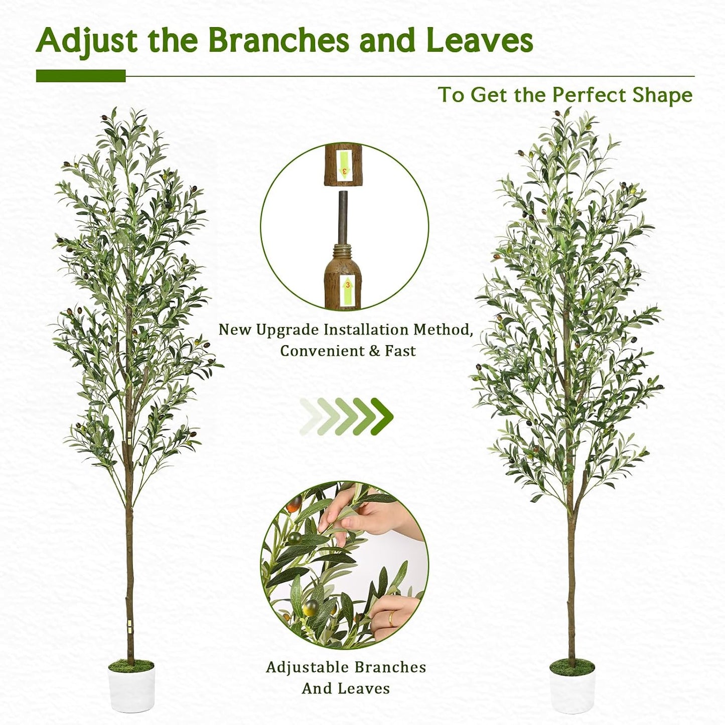 Artificial Olive Tree, 6FT Tall Faux Olive Trees with Planter & Basket, Artificial Plants Indoor with Natural Wood Trunk and Realistic Fruits for Home Decor Office Living Room