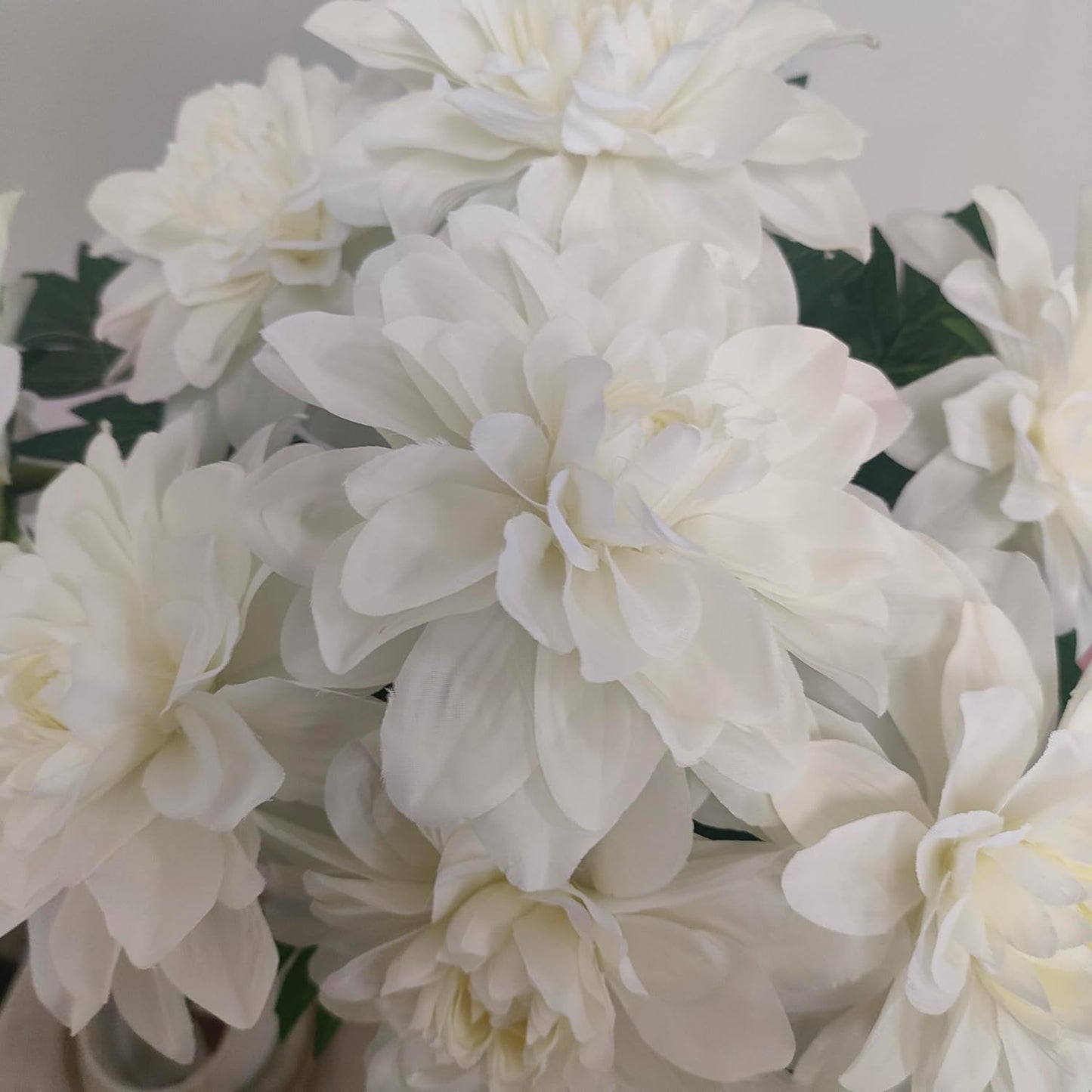 8 Pcs Dahlia Artificial Flowers, 24" Fake Silk Dahlia Flower Bouquets for DIY Wedding Centerpieces Arrangements Bridal Shower Party Home Decorations (8, red Bean Pink)