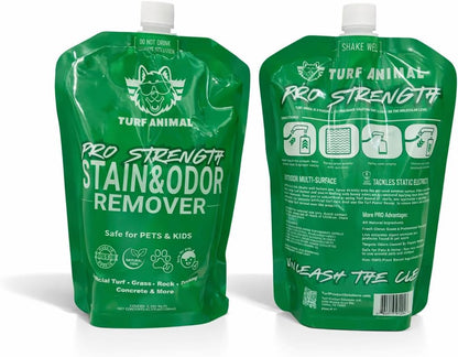 PRO‑STRENGTH Turf Animal Outdoor Pet Odor Remover & Neutralizer for Dogs & Pets – Heavy‑Duty Urine Eliminator for Artificial Turf, Patios & Concrete – Eco‑Friendly – 42.3 fl oz Bag + Sprayer