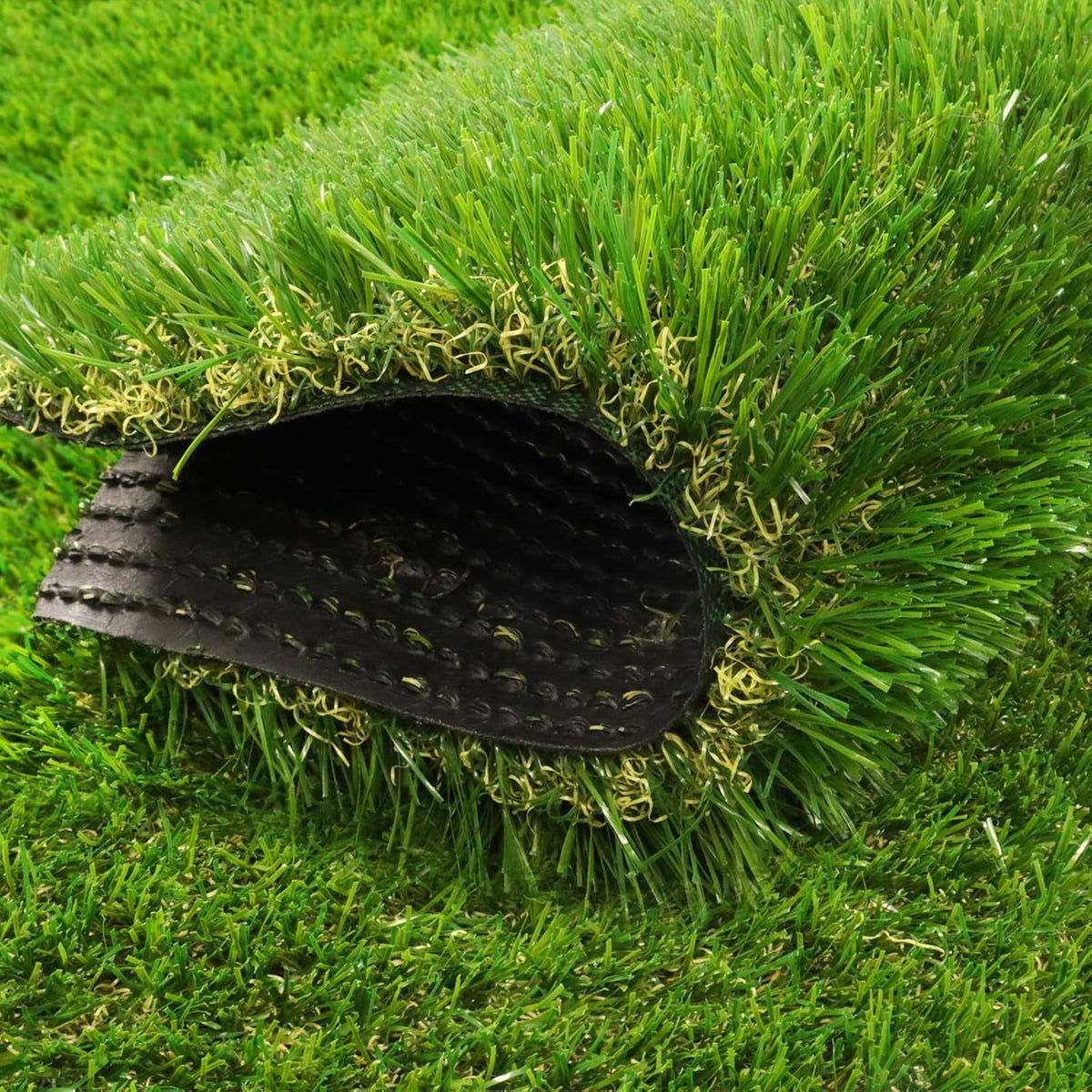 Artificial Grass Thick Turf Rug 4 ft x 6 ft, 35MM Outdoor Indoor Fake Grass Mat, Astro Turf Lawn for Dogs Pets, Synthetic Grass Rug with Drainage Holes & Rubber Backing/Custom Size