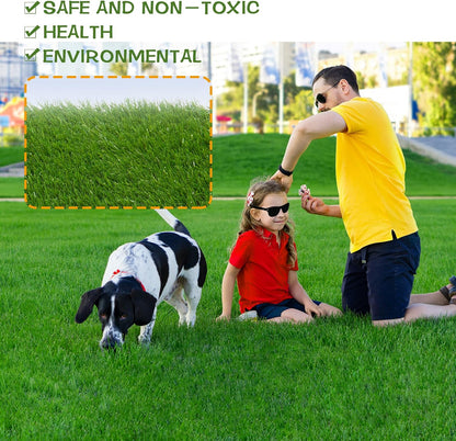 Artificial Grass Thick Turf Rug 4 ft x 6 ft, 35MM Outdoor Indoor Fake Grass Mat, Astro Turf Lawn for Dogs Pets, Synthetic Grass Rug with Drainage Holes & Rubber Backing/Custom Size