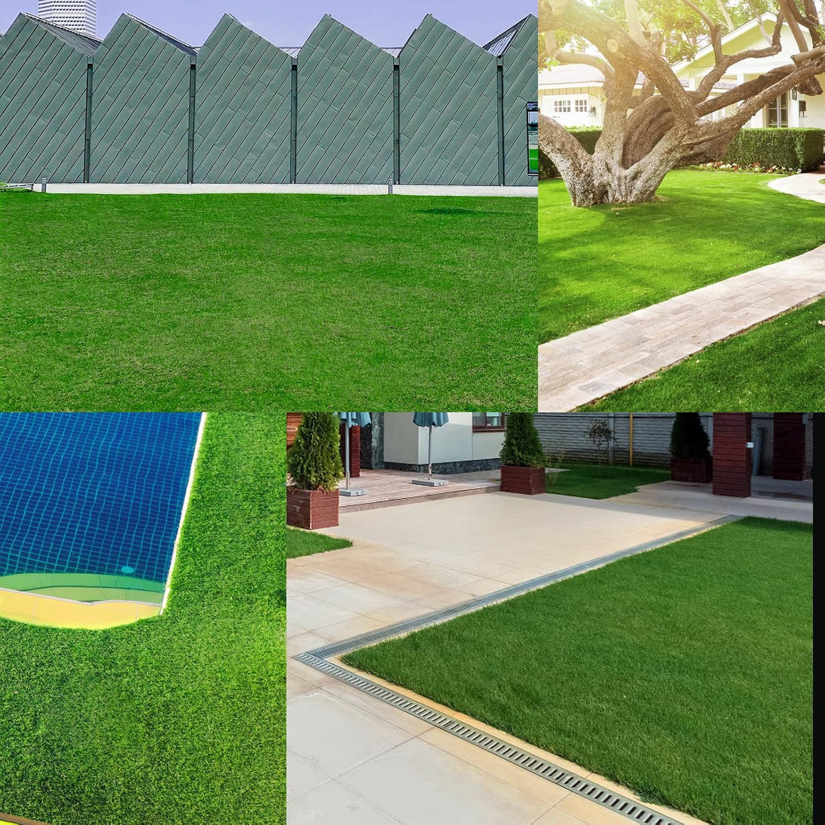 Artificial Grass Thick Turf Rug 4 ft x 6 ft, 35MM Outdoor Indoor Fake Grass Mat, Astro Turf Lawn for Dogs Pets, Synthetic Grass Rug with Drainage Holes & Rubber Backing/Custom Size
