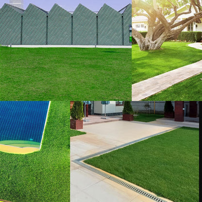 Artificial Grass Thick Turf Rug 4 ft x 6 ft, 35MM Outdoor Indoor Fake Grass Mat, Astro Turf Lawn for Dogs Pets, Synthetic Grass Rug with Drainage Holes & Rubber Backing/Custom Size