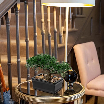 Artificial Bonsai Tree Juniper Faux Plants Indoor Small Fake Plants Decor with Ceramic Pots for Home Table Office Desk Bathroom Shelf Bedroom Living Room Farmhouse Decorations