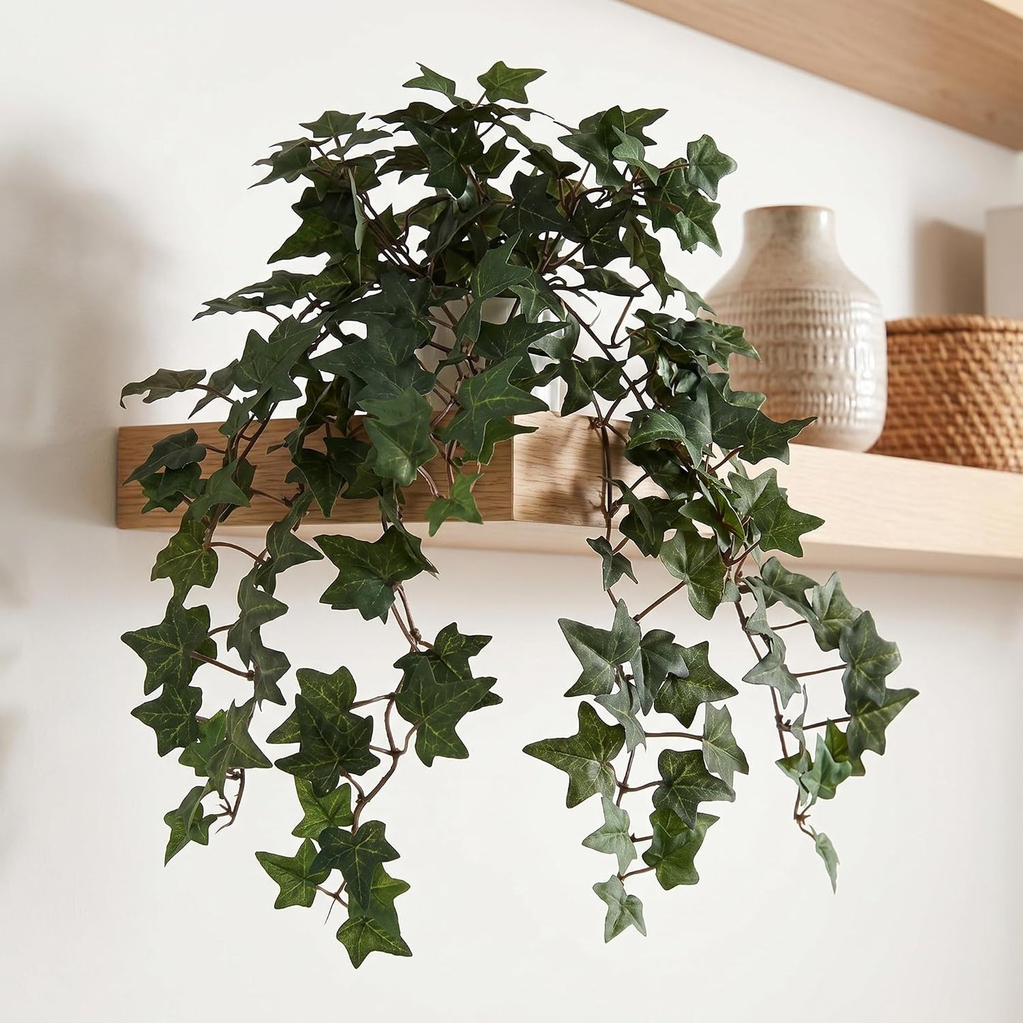 13" Artificial English Ivy Plant – Faux Greenery with 176 Leaves for Hanging Baskets, Window Boxes, Indoor Decor, Outdoor Planters, Home and Event Decorations – UV Resistant & Lifelike